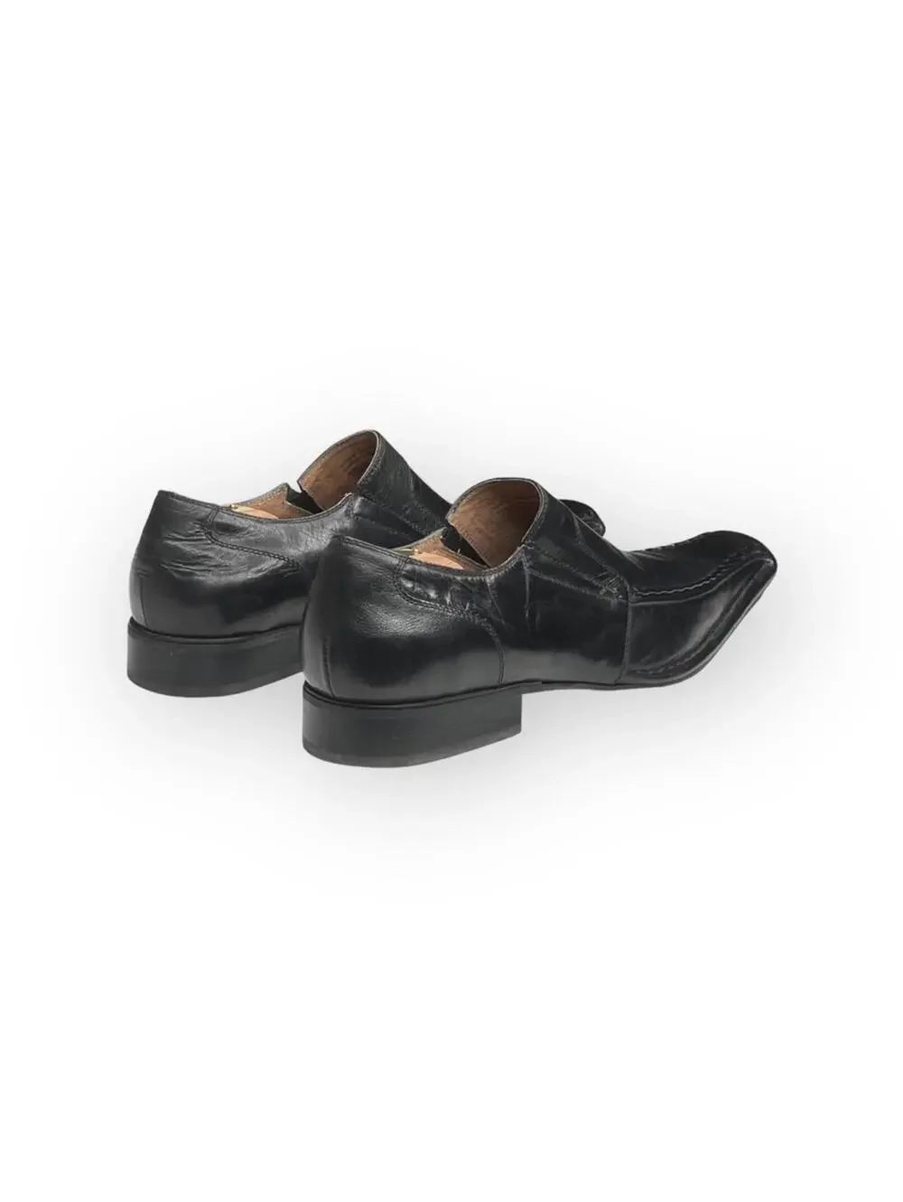 Stacy Adams  Square Toe Dress Shoe Booties  Black Leather Shooties  13D 